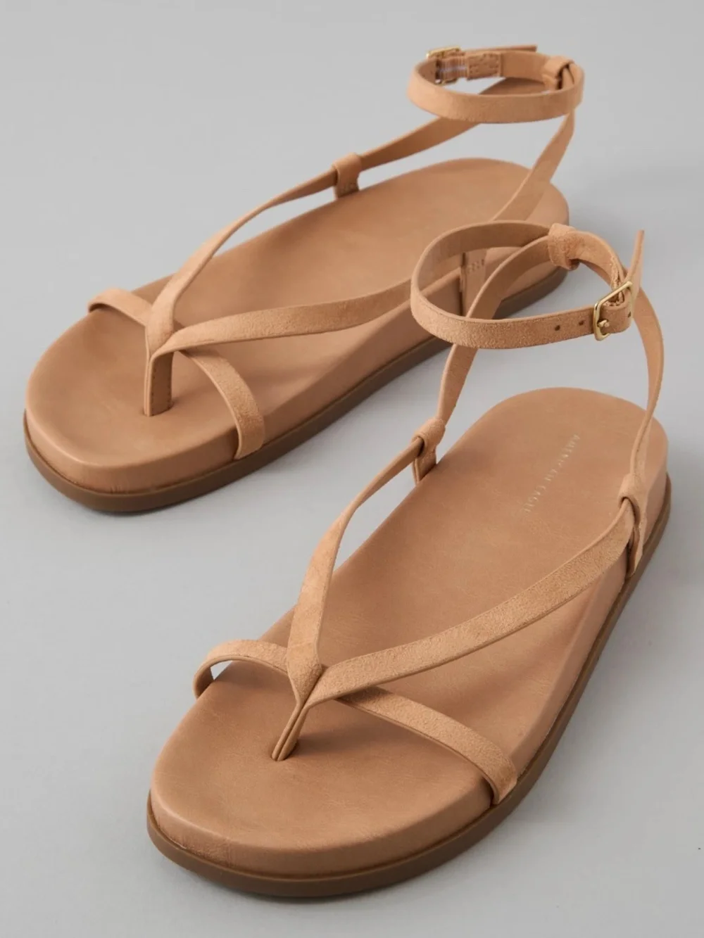 AE Skinny Strap Sandal: blush, tan, brown